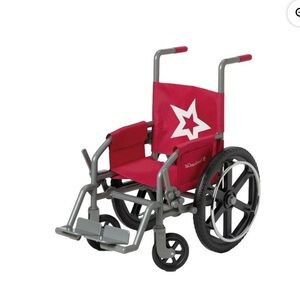 American Girl Red and Gray Doll Wheelchair